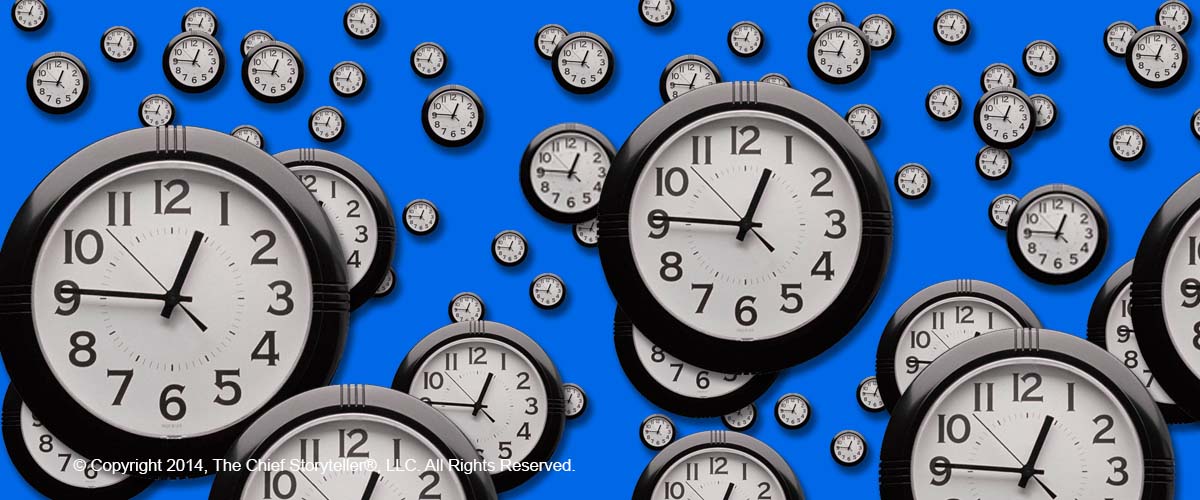 over 50 clocks, from large scale to tiny, covering this picture, blue background, time management, what can you do in a minute?