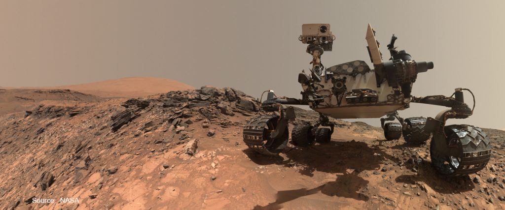 photo of a NASA rover on Mars planet for the blog post about NASAs Planetary Protection Officer