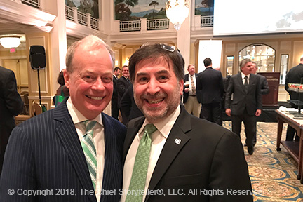 st patrick's day 2018 - Ira Koretsky with Norman Houston, Director of Northern Ireland Bureau, Annual Business Breakfast co-sponsored with Invest Northern Ireland, Tourism Ireland