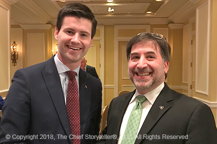 st patrick's day 2018 with Northern Ireland Bureau annual business breakfast, Ira Koretsky with Honorable Jonathan Bucklet, member of the legislative Assembly