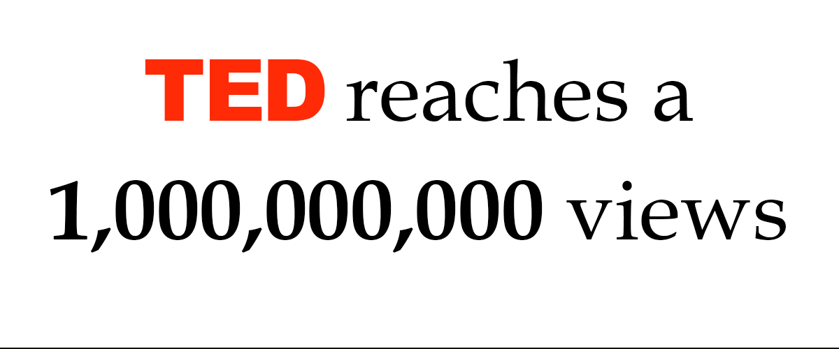 TED reaches its billionth video view