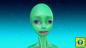 Snap Camera filter lens for "We come in Peace" green alien
