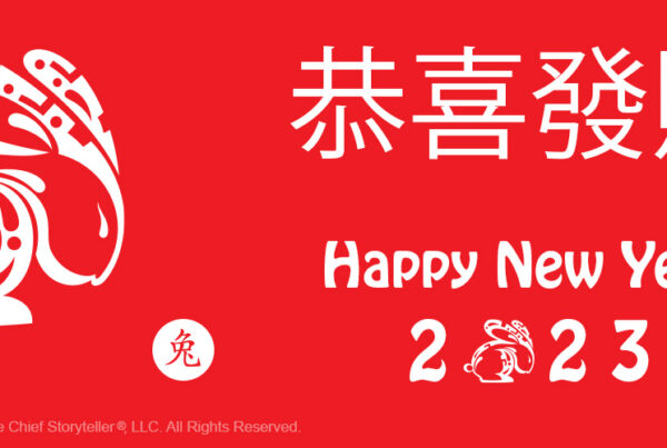 Gong Xi Fa Cai 2023 – Year Of The Rabbit – Happy Lunar New Year - Red background with white text and image