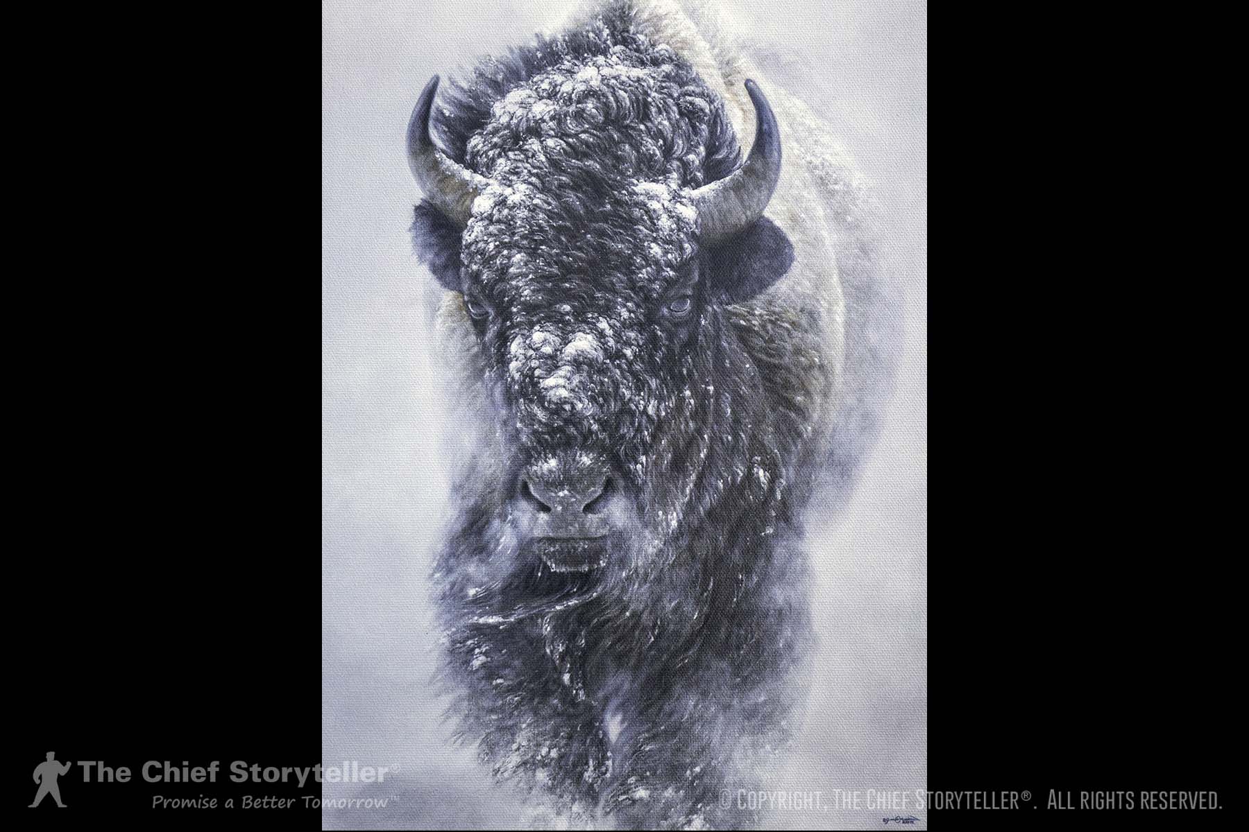 bison painting has deep meaning for company CEO, which translates to culture - example of a symbol