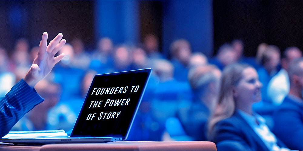 M&A communication coaching services showing three part image of male executive founder speaking to investors, this is the right